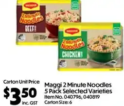 C-Store Distribution Maggi 2 Minute Noodles Selected Varieties offer