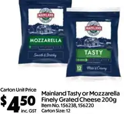 C-Store Distribution Mainland Finely Grated Cheese offer