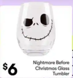 BIG W Nightmare Before Christmas Glass Tumbler offer