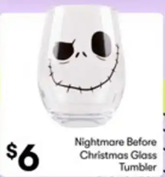 Nightmare Before Christmas Glass Tumbler