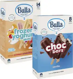 Coles Bulla Frozen Dessert Sticks-14 Pack 472mL-750mL offer