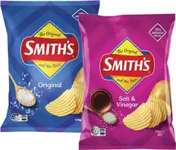 Coles Smith's Crinkle Cut Potato Chips-170g offer