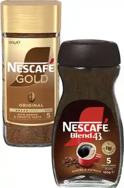 Coles Nescafé Blend 43 140g-150g or Gold Instant Coffee 100g offer