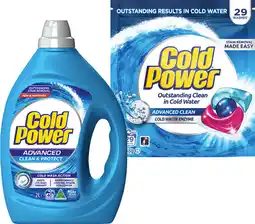 Coles Cold Power Laundry Liquid 2 Litre or Capsules 29 Pack offer