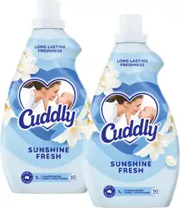 Coles Cuddly Concentrate Fabric Conditioner-1 Litre offer