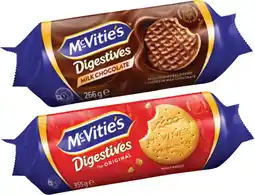 Coles McVitie's Plain or Chocolate Digestive Biscuits 232g-355g offer