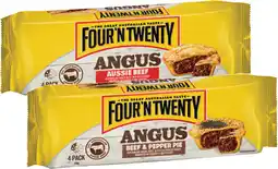 Coles Four'N Twenty Angus Beef Pies 700g offer
