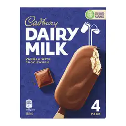 Woolworths Cadbury Ice Cream Sticks offer
