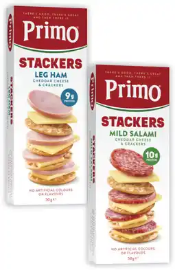 Coles Primo Stackers-57g offer