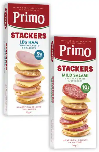 Coles Primo Stackers-57g offer