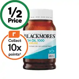 Woolworths Blackmores Odourless Fish Oil Capsules 1000mg offer