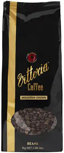 Coles Vittoria Mountain Grown Coffee Beans or Ground 1kg offer