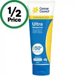 Woolworths Cancer Council SPF 50+ Ultra Sunscreen§ offer
