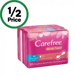 Woolworths Carefree Barely There Liners offer