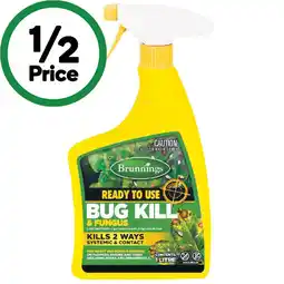 Woolworths Brunnings Ready To Use Bug Kill or Rose Spray 1 Litre offer