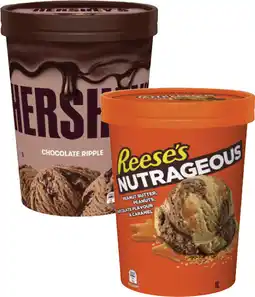 Coles Hershey's or Reese's Ice Cream Tub 1 Litre offer