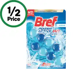 Woolworths Bref Power Active or Premium Toilet Rim Block Pk 2 x 50g offer