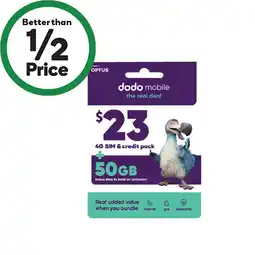 Woolworths Dodo $23 Starter Pack† offer