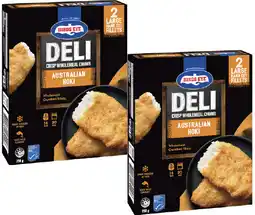 Coles NEW Birds Eye Deli Crumbed Wholemeal Hoki Fish offer