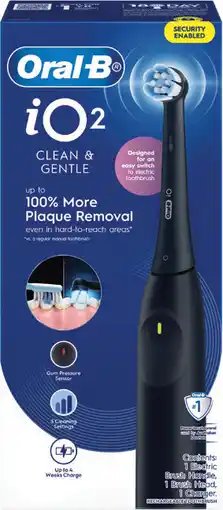 Coles Oral B iO2 Electric Toothbrush Black offer