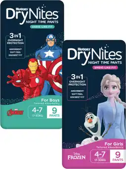 Coles Huggies DryNites Night Time Pants-10 Pack offer