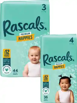 Coles Rascals Premium Nappies-54 Pack offer