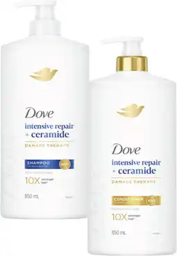 Coles Dove Shampoo or Conditioner 850mL offer