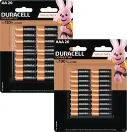 Coles Duracell Coppertop Batteries AA or AAA 20 Pack offer