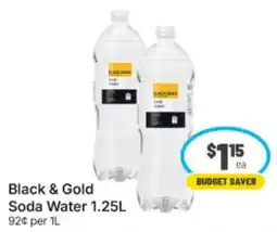 IGA Xpress Black & Gold Soda Water offer