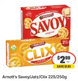 IGA Xpress Arnott's Savoy/Jatz/Clix offer