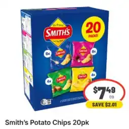 IGA Xpress Smith's Potato Chips 20pk offer