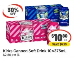 IGA Xpress Kirks Canned Soft Drink offer