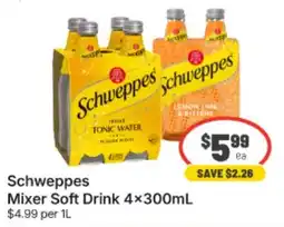 IGA Xpress Schweppes Mixer Soft Drink offer