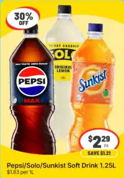 IGA Xpress Pepsi/Solo/Sunkist Soft Drink offer