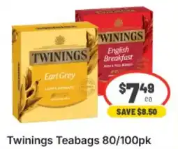 IGA Xpress Twinings Teabags offer