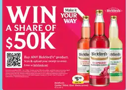 IGA Xpress Bickford's Cordial offer