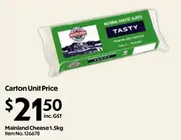 Campbells Wholesale Mainland Cheese offer