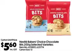 Campbells Wholesale Nestlé Bakers' Choice Chocolate Bits Selected Varieties offer