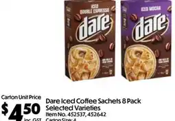 Campbells Wholesale Dare Iced Coffee Sachets Selected Varieties offer