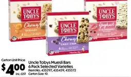 Campbells Wholesale Uncle Tobys Muesli Bars offer