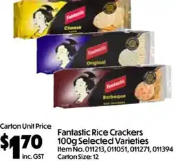 Campbells Wholesale Fantastic Rice Crackers Selected Varieties offer