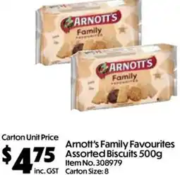 Campbells Wholesale Arnott's Family Favourites Assorted Biscuits offer