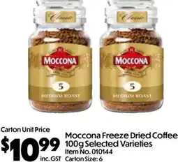 Campbells Wholesale Moccona Freeze Dried Coffee 100g Selected Varieties offer