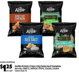 Campbells Wholesale Kettle Potato Chips 45g Selected Varieties offer