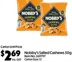 Campbells Wholesale Nobby's Salted Cashews offer