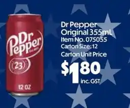 Campbells Wholesale Dr Pepper Original offer