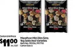 Campbells Wholesale Marathon Mini Dim Sims Selected Varieties offer