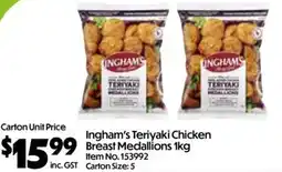 Campbells Wholesale Ingham's Teriyaki Chicken Breast Medallions offer