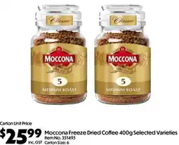 Campbells Wholesale Moccona Freeze Dried Coffee Selected Varieties offer