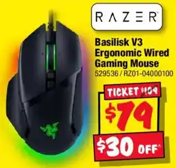 JB Hi-Fi Razer Basilisk V3 Ergonomic Wired Gaming Mouse offer